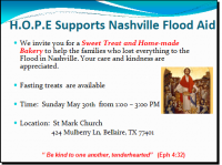 HOPE Nashville Relief Flyer